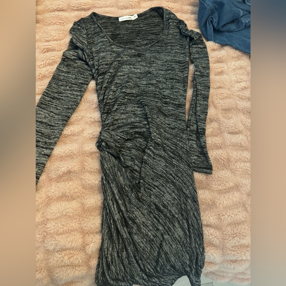 Rouched stretchy knit dress